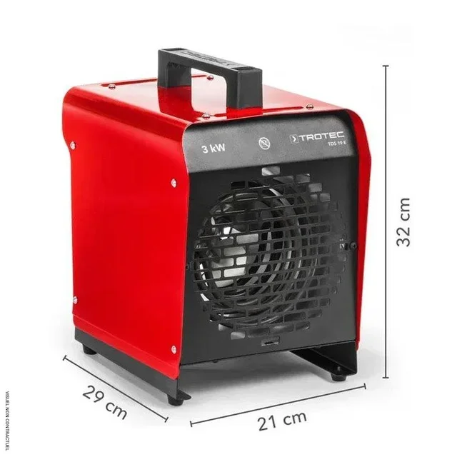 Termoventilador eléctrico portátil Trotec TDS 19 E 2000W rojo