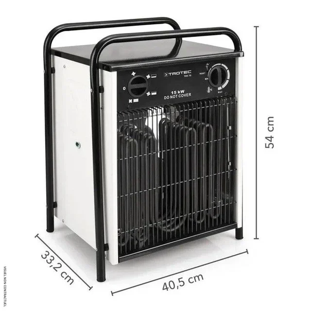 Aérotherme électrique triphasé Trotec TDS 75 - 3 niveaux de puissance