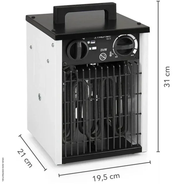 Aérotherme électrique Trotec TDS 10 - 2kW chauffage professionnel compact