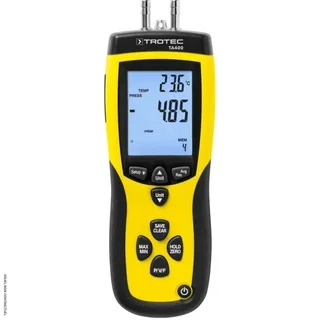 Anémomètre TA400 TROTEC tube Pitot certificat étalonnage