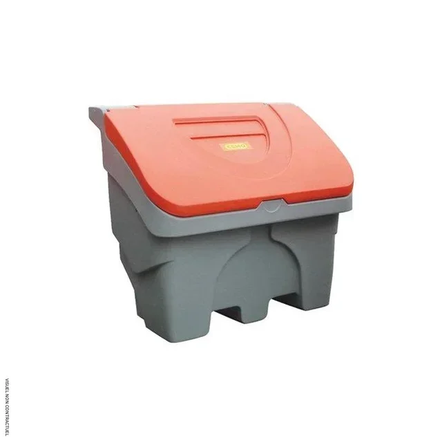 Bac à sel 200L polyéthylène CEMO avec passage fourches intégré