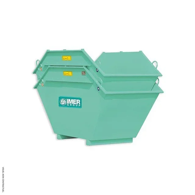 Bac industriel 1T fourreaux CR IMER - stockage 1000 kg ultra-résistant