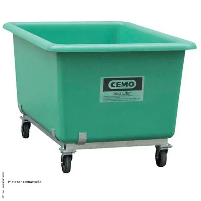 Bac rétention PFV 1000L mobile CEMO - stockage huiles fioul sur roulettes