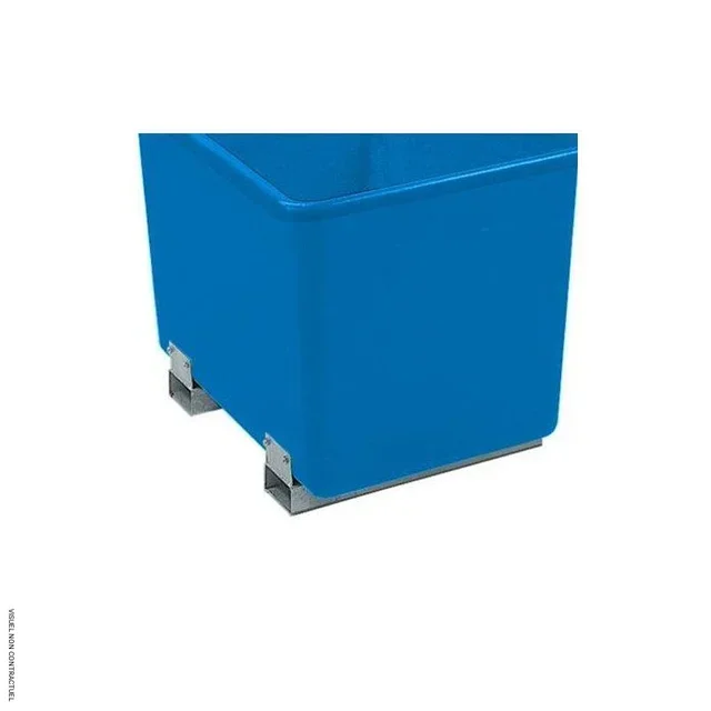 Bac de rétention PFV 300L bleu avec fourreaux CEMO pour huiles et produits chimiques
