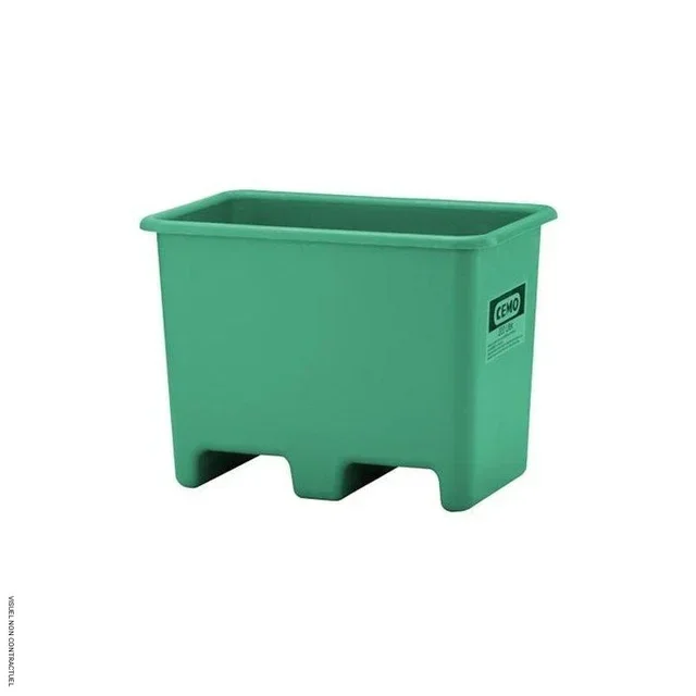 Bac rétention PFV CEMO 200L vert avec fourches - résistant chimiques