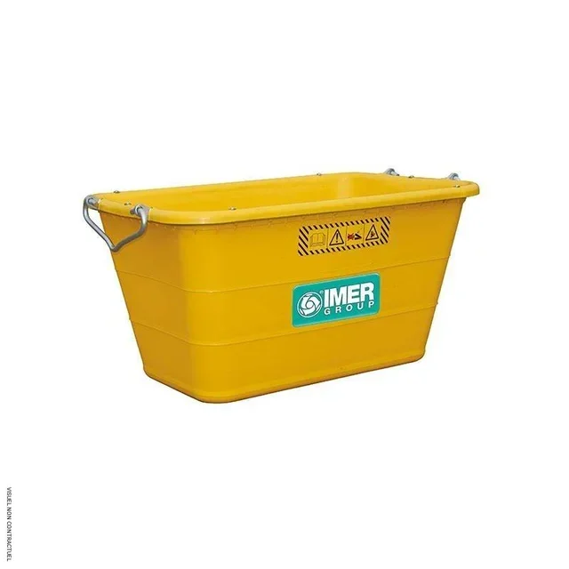 Bac plastique 200L chantier mortier béton IMER M-20