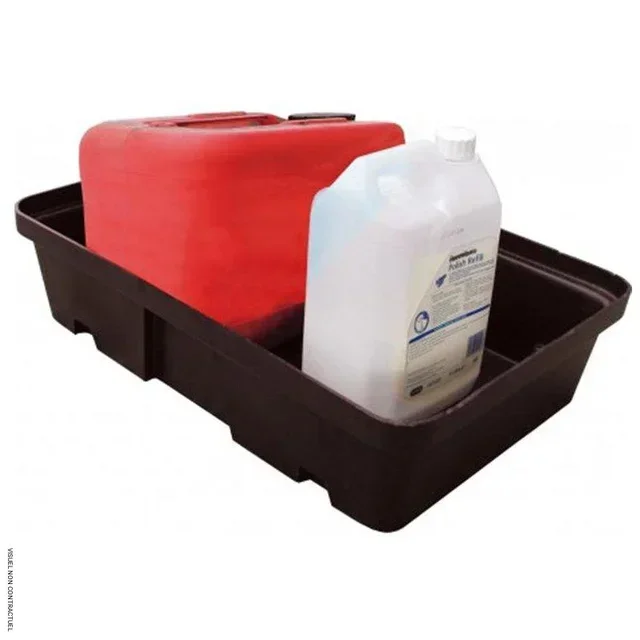 Bac rétention 20L polyéthylène CEMO avec caillebotis intégré