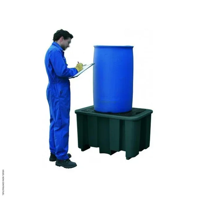 Bac de rétention 240L PE DRUM CEMO - 1 fût huiles gasoil