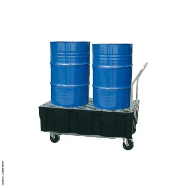 Bac rétention mobile EURO-PE 250L caillebotis acier CEMO