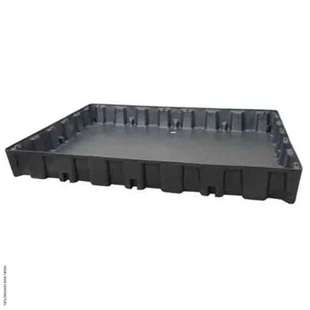 Bac rétention modulaire 250L PEHD CEMO sans caillebotis stockage chimique