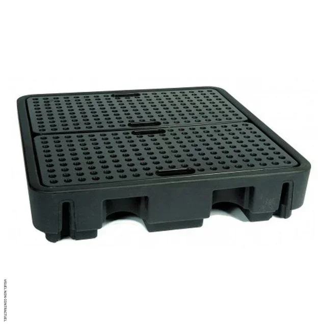 Bac rétention PE DRUM 240/4 CEMO 4 fûts 220L huiles gasoil