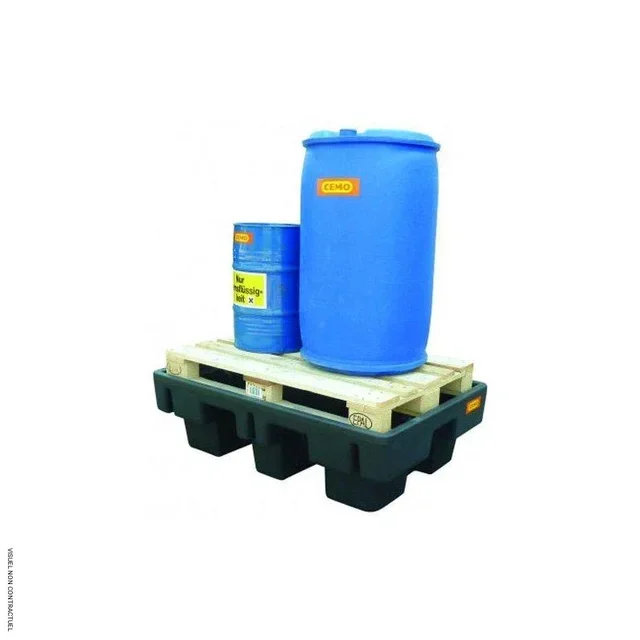 Bac rétention PE palette Europe huiles fioul CEMO 240L
