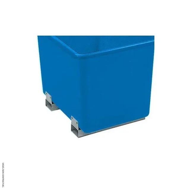 Bac rétention PFV 1100L bleu fourreaux galvanisés CEMO