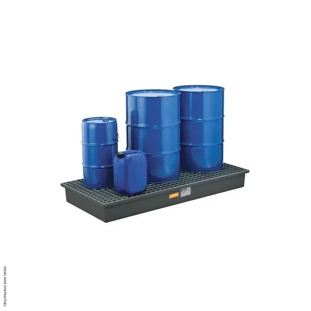 Bac de rétention PFV 220/3 CEMO avec caillebotis acier galvanisé pour stockage huiles et fioul