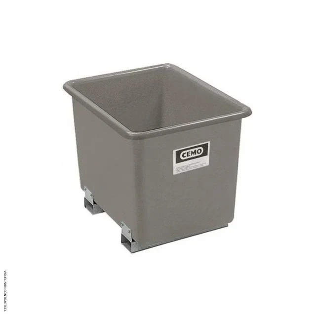 Bac de rétention PFV 300L + fourreaux acier CEMO pour manutention industrielle