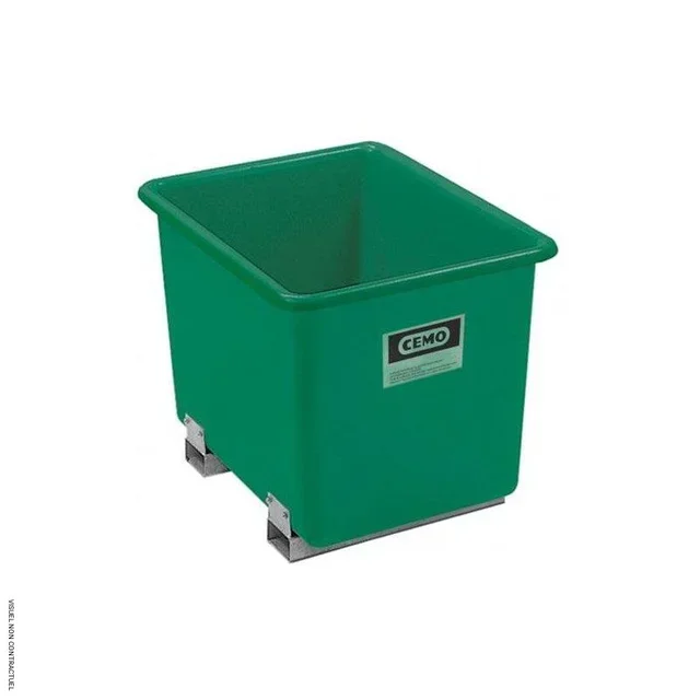 Bac de rétention PFV 700L CEMO avec fourreaux pour produits chimiques et huiles