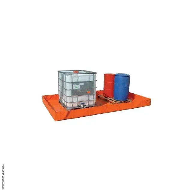 Bac de rétention souple 1750L PVC CEMO pour huiles et effluents