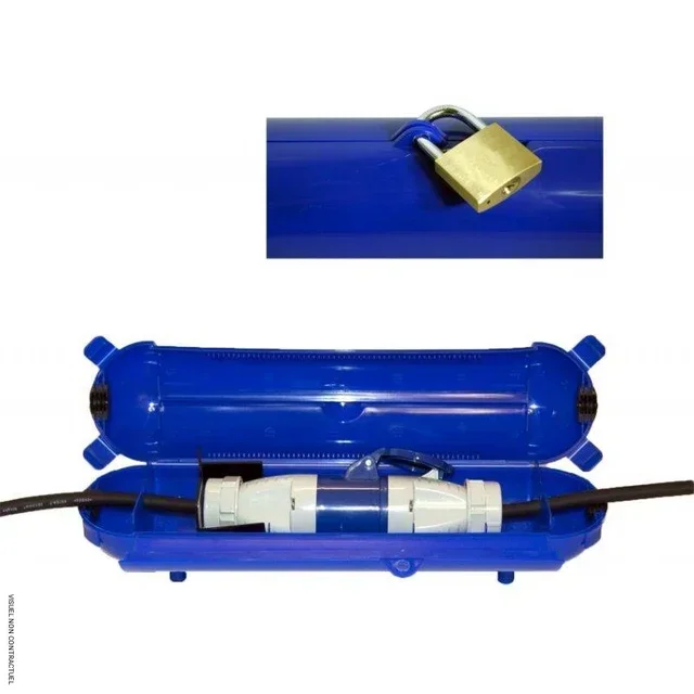 Boîte cadenassable Heatcom pour protection rallonge électrique extérieur