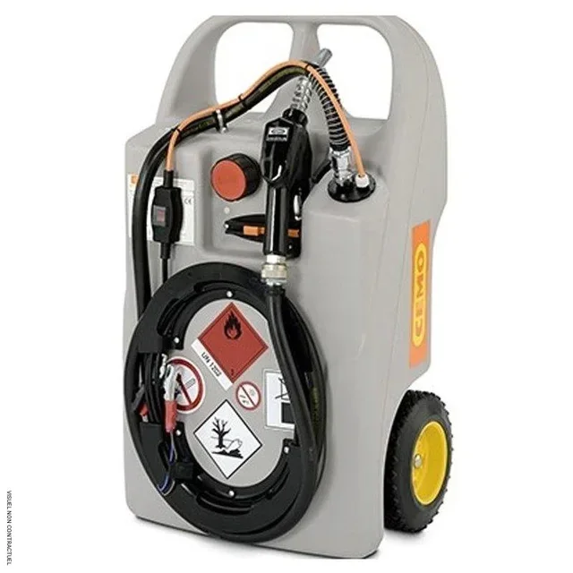 Caddy ravitailleur 60L gasoil pompe Centri SP30 12V CEMO