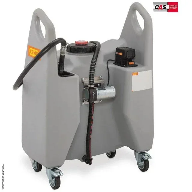 Caddy ravitailleur huile 130L pompe 18V batterie CEMO professionnel
