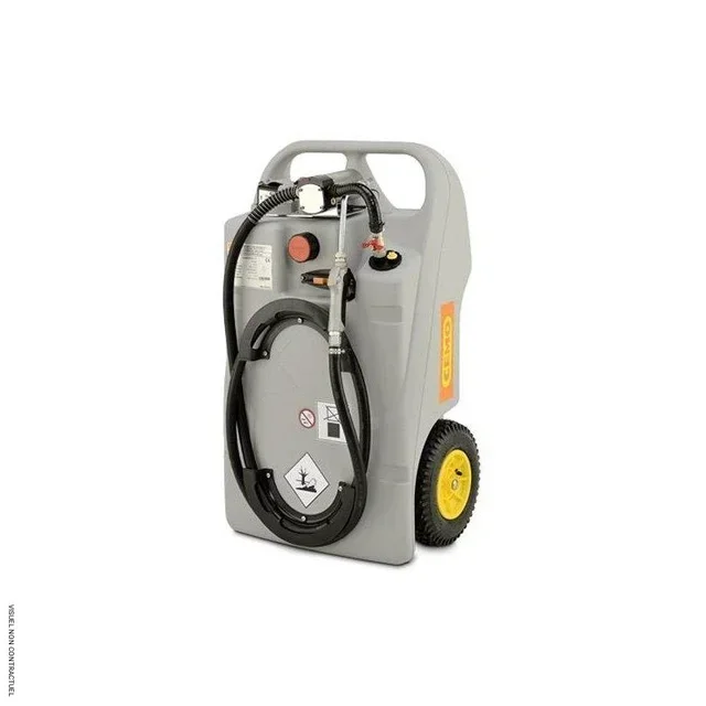 Caddy ravitailleur LUB 100L pompe 12V lithium CEMO gasoil GNR huiles