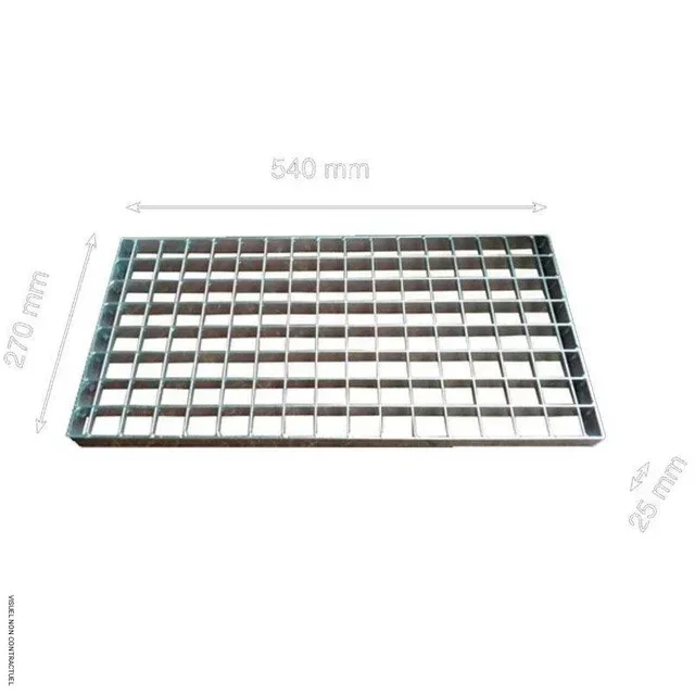 Griglia in acciaio zincato 540x270mm ECODIS - Griglia di pulizia industriale