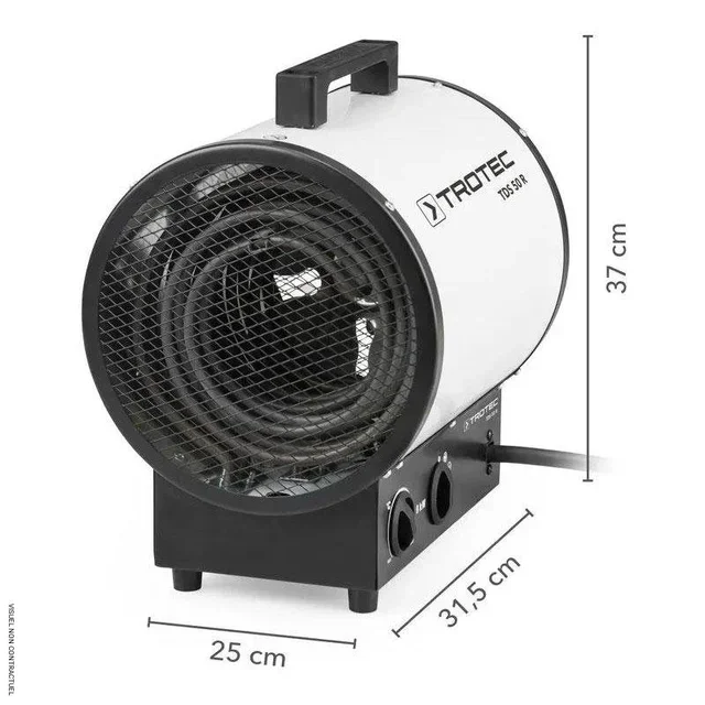 Canon à air chaud électrique 9kW TDS 50 R Trotec triphasé portable