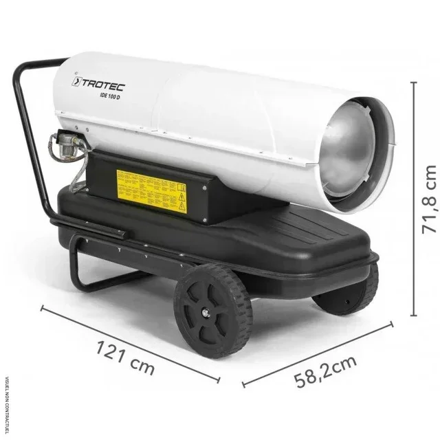 Canon à air chaud fioul 100 kW IDE 100 D TROTEC - Chauffage chantier
