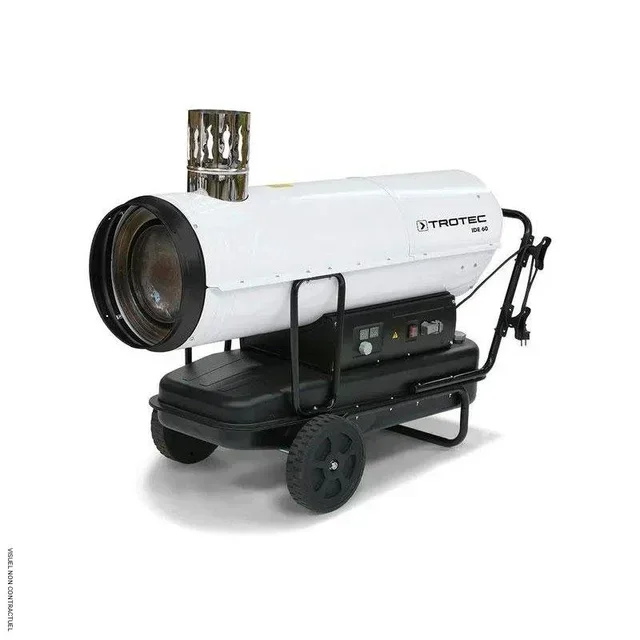 Canon à air chaud fioul mobile IDE 60 60 kW Trotec sur chariot pour chantier et atelier