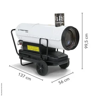 Trotec IDE 80 Ölheizgebläse 80 kW auf Wagen - Professionelle mobile Heizung
