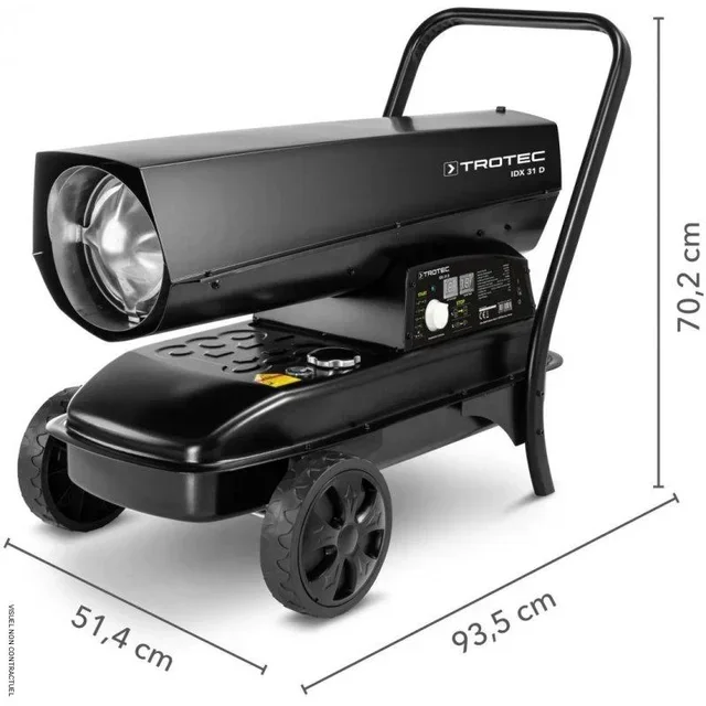 Canon à chaleur fioul 30kW IDX 31 D Trotec - chauffage professionnel mobile