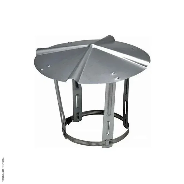 Chapeau Ø153mm Inox 304 Simple Paroi Fioul Gaz SOVELOR-DANTHERM