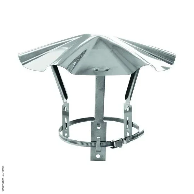 Chapeau chinois aluminié Ø153mm H/C50-70F AIRGAMMA - Protection conduit fumée