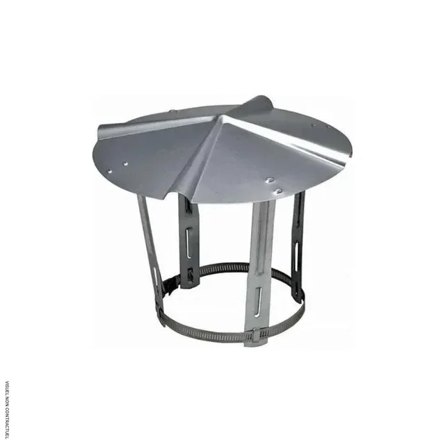 Chapeau couverture Ø153 mm tubage flexible Inox SOVELOR-DANTHERM Fioul Gaz