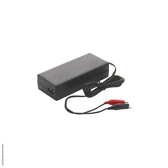 Chargeur CEMO 14,4V 1A batterie LiFePO4 avec pinces crocodiles