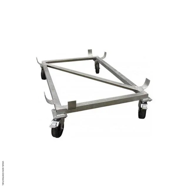 Chariot acier galvanisé bac PFV 100L CEMO roulant