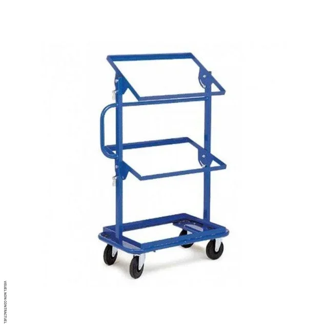 Chariot supports inclinables 200kg MANUEST pour bacs Europe