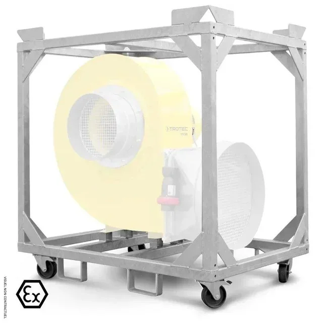 Estrutura com rodízios para ventilador industrial Trotec TFV 300 EX