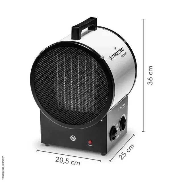 Chauffage soufflant céramique axial Trotec TDS 30 M 5kW triphasé