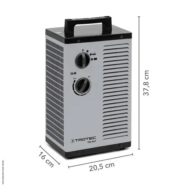 Chauffage céramique radial TROTEC TDS 20 P 3kW monophasé PTC