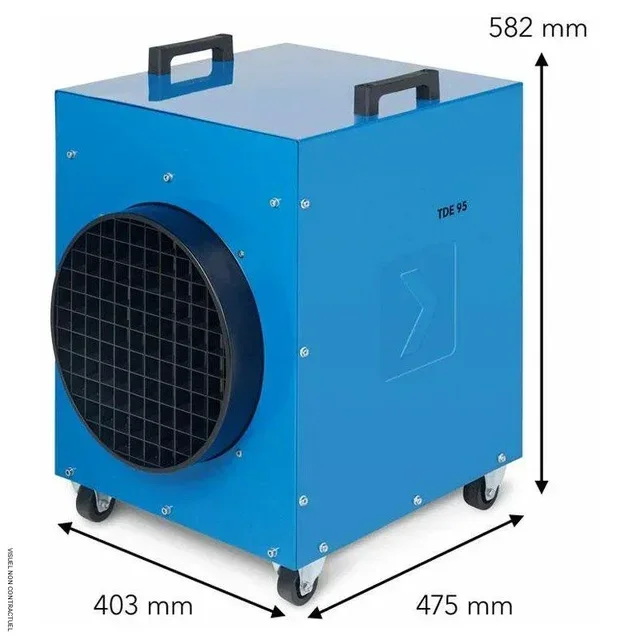 Chauffage électrique 18kW triphasé TDE 95 V2 Trotec chantier professionnel
