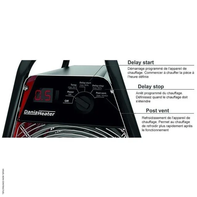 Chauffage électrique soufflant 9kW Inelco NXG triphasé 400V thermostat digital