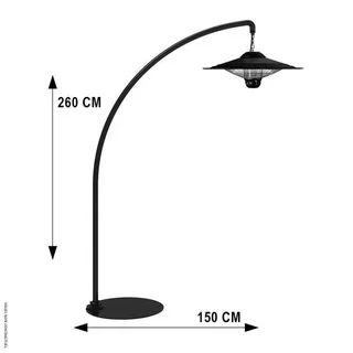 Chauffage extérieur déporté 2500W LED VELTRON UFO avec télécommande
