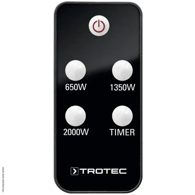 Aquecedor infravermelho exterior de pé 2000W TROTEC IRS 2000 E Low Glare IP34 controle remoto