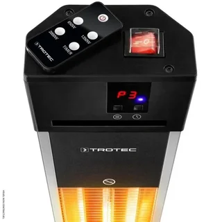Aquecedor infravermelho exterior de pé 2000W TROTEC IRS 2000 E Low Glare IP34 controle remoto