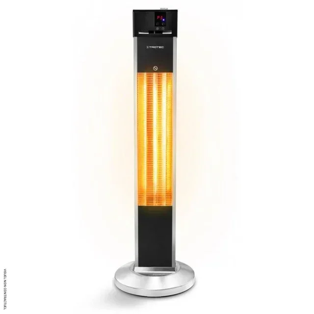 Aquecedor infravermelho exterior de pé 2000W TROTEC IRS 2000 E Low Glare IP34 controle remoto