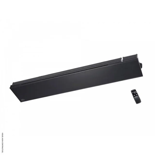 FRICO 3kW Preto Aquecedor Infravermelho Exterior Terraço Controle Remoto Vitrocerâmica Parede