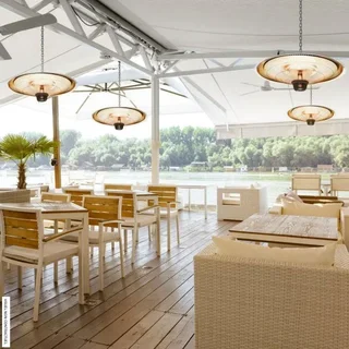 Chauffage extérieur suspendu 2000W infrarouge TROTEC IR 2000 SC terrasse