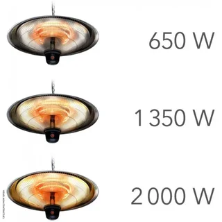 Chauffage extérieur suspendu 2000W infrarouge TROTEC IR 2000 SC terrasse