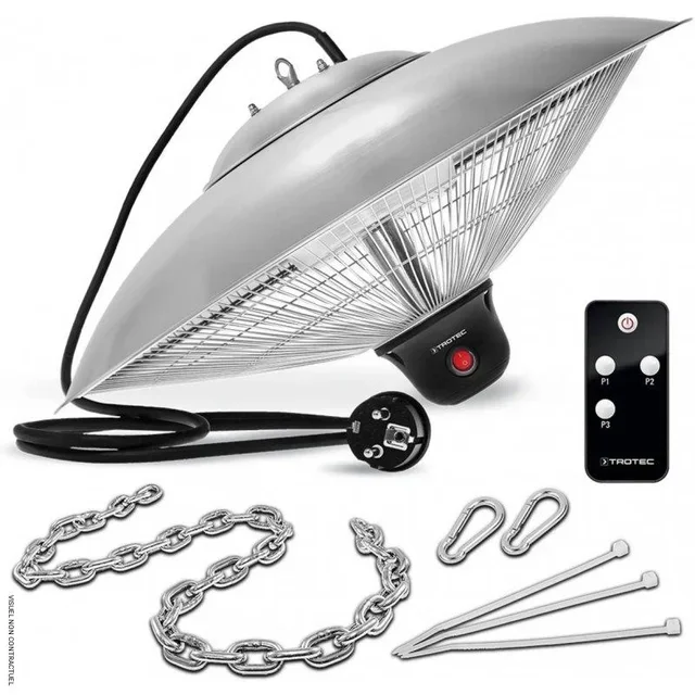 Chauffage extérieur suspendu 2000W infrarouge TROTEC IR 2000 SC terrasse